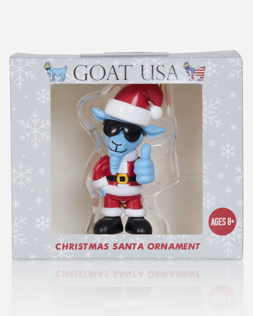 GOAT USA Santa Thumbs Up GOAT Ornament