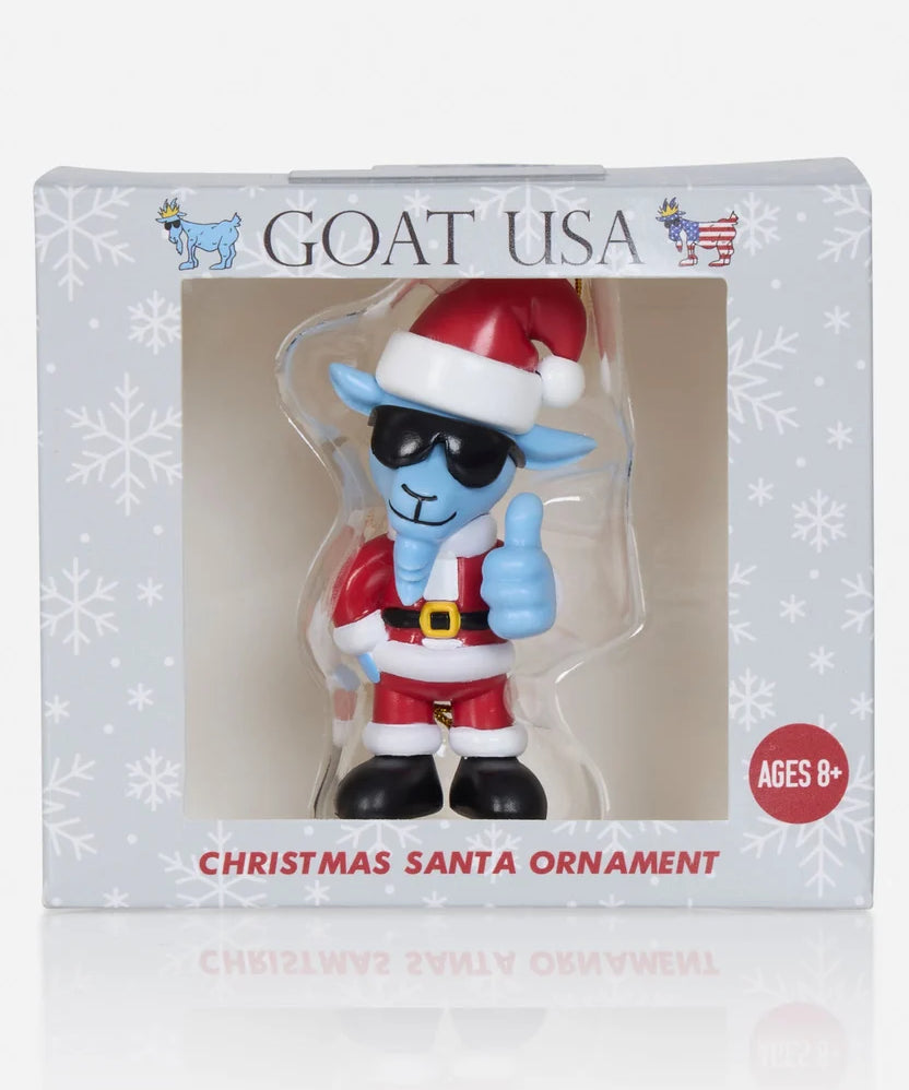 GOAT USA Santa Thumbs Up GOAT Ornament