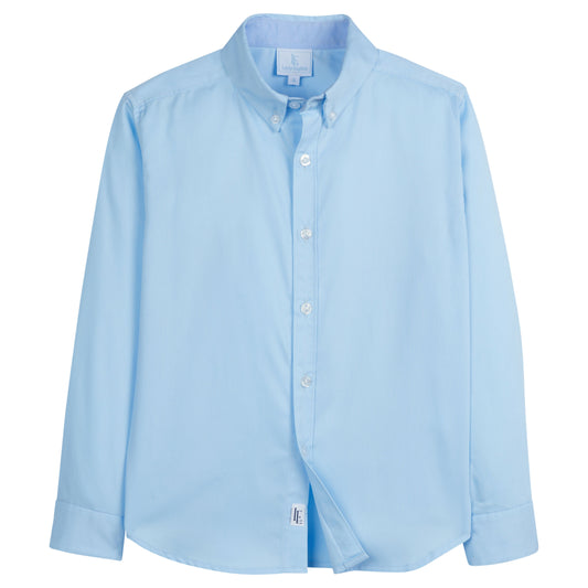 Little English Button Down Shirt - Light Blue Pique
