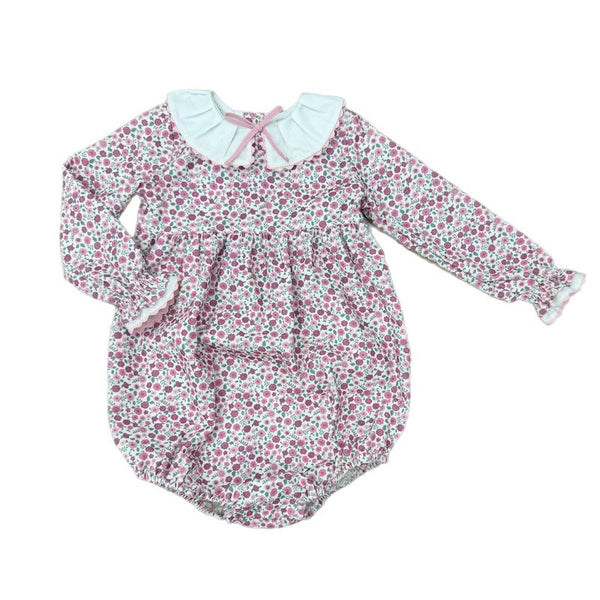 Pink Floral Corduroy Bubble