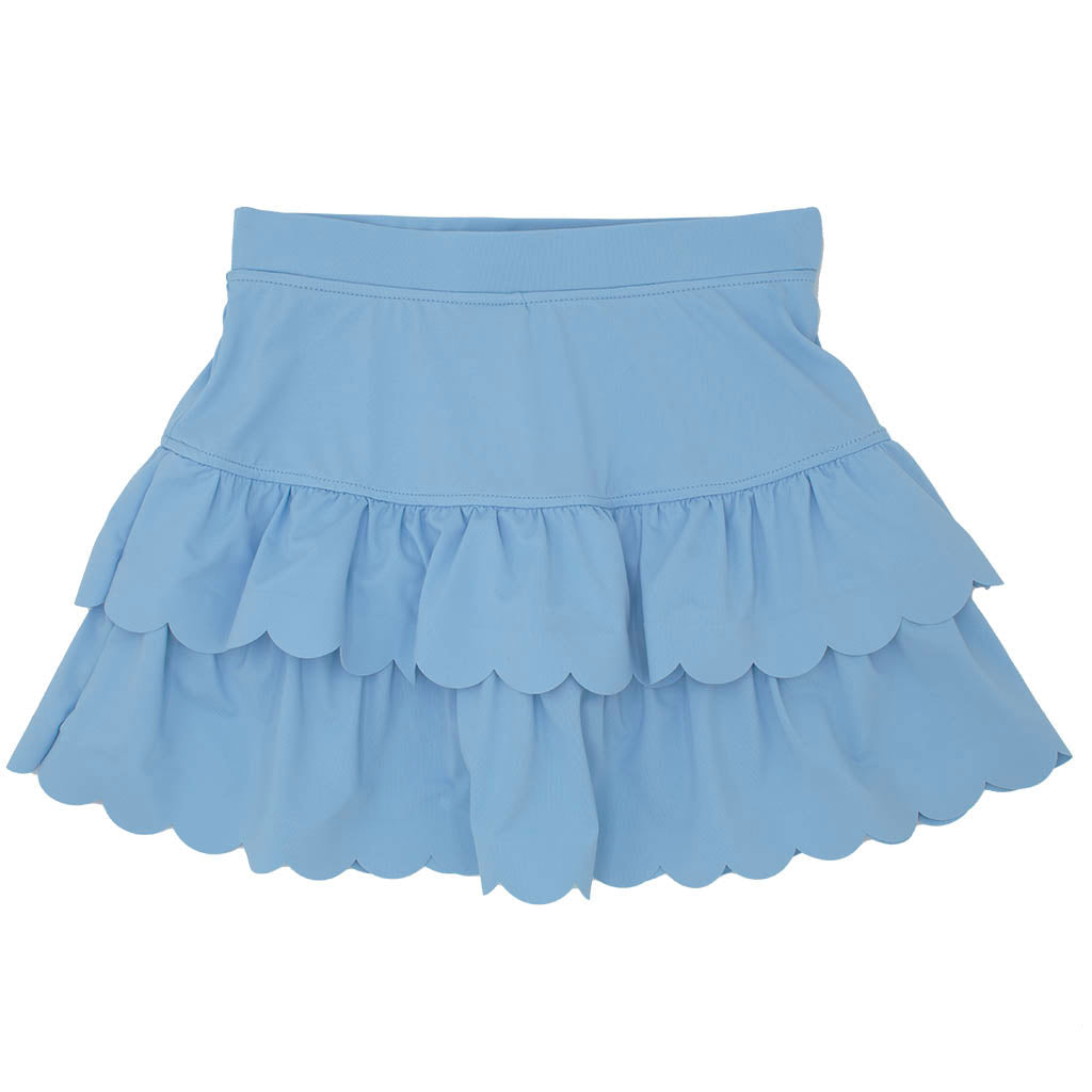 Scalloped Skort- Light Blue