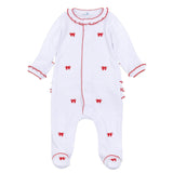 Magnolia Baby Scarlett Bows Ruffle Footie