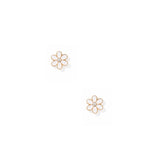 Screwback Stud Earrings - Alli White