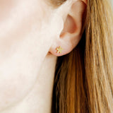 Screwback Stud Earrings - Briar Flower Gold