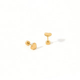 Screwback Stud Earrings - Hadley Gold