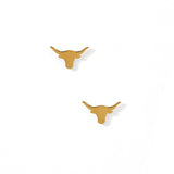 Screwback Stud Earrings - Texas Steer