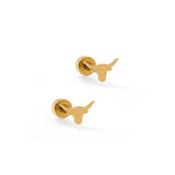 Screwback Stud Earrings - Texas Steer