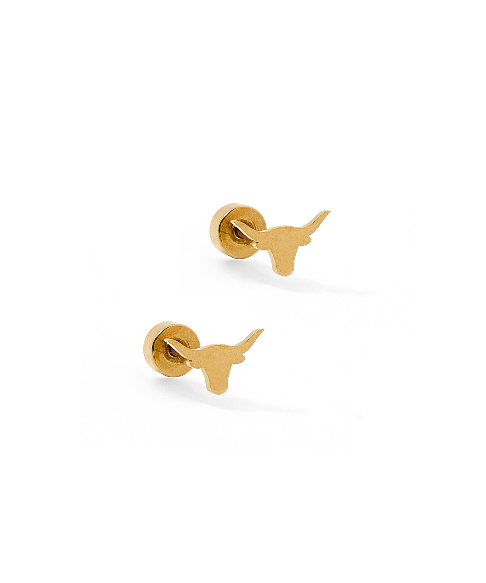 Screwback Stud Earrings - Texas Steer