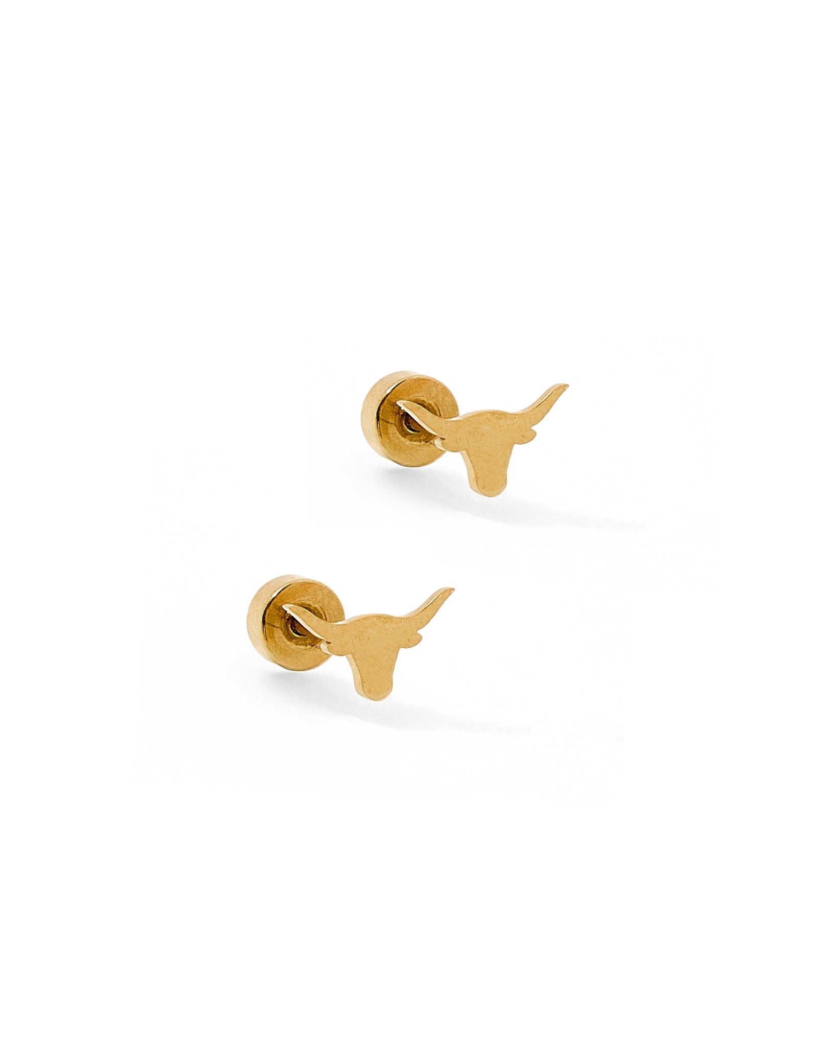 Screwback Stud Earrings - Texas Steer
