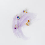 Screwback Stud Earrings Lux - Candy Flower Lilac