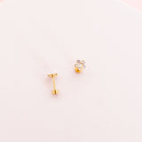 Screwback Stud Earrings - Lyla Clear