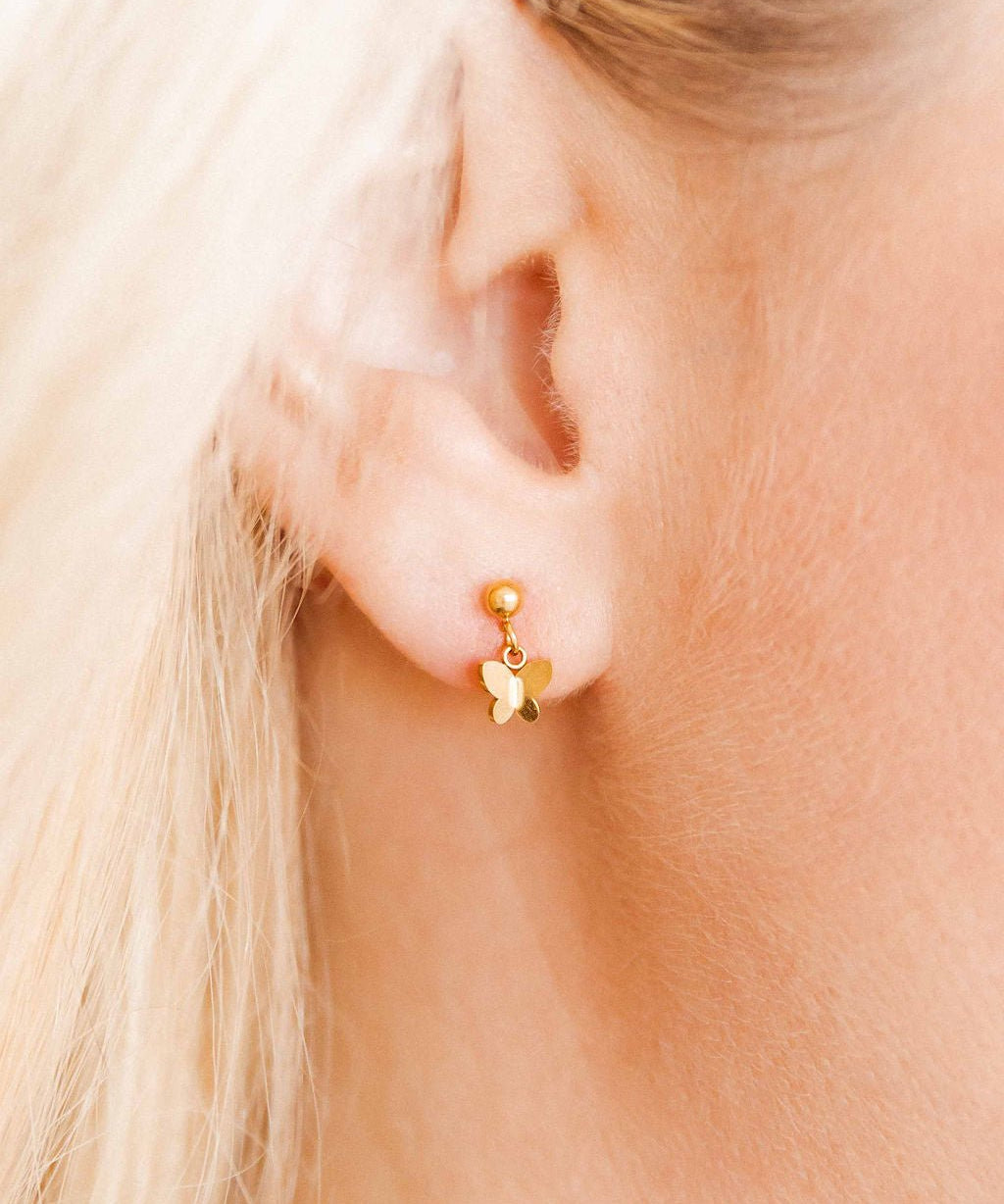 Screwback Stud Earrings - Millie Butterfly