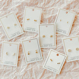 Screwback Stud Earrings - Millie Heart