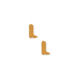 Screwback Stud Earrings - Petite Cowgirl Boot