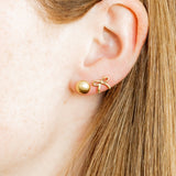 Screwback Stud Earrings - Sadie Bow Gold