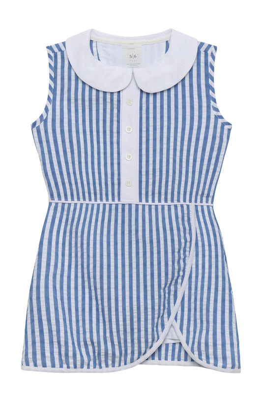 Courtside Kids Seersucker Stripe Tennis Skort Dress