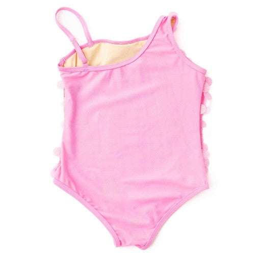 Pailletes One Shoulder Swimsuit - Pink