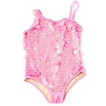 Pailletes One Shoulder Swimsuit - Pink