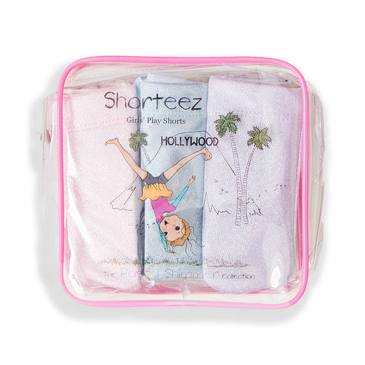 Shorteez Pastel Shimmer Girl's Play Shorts 