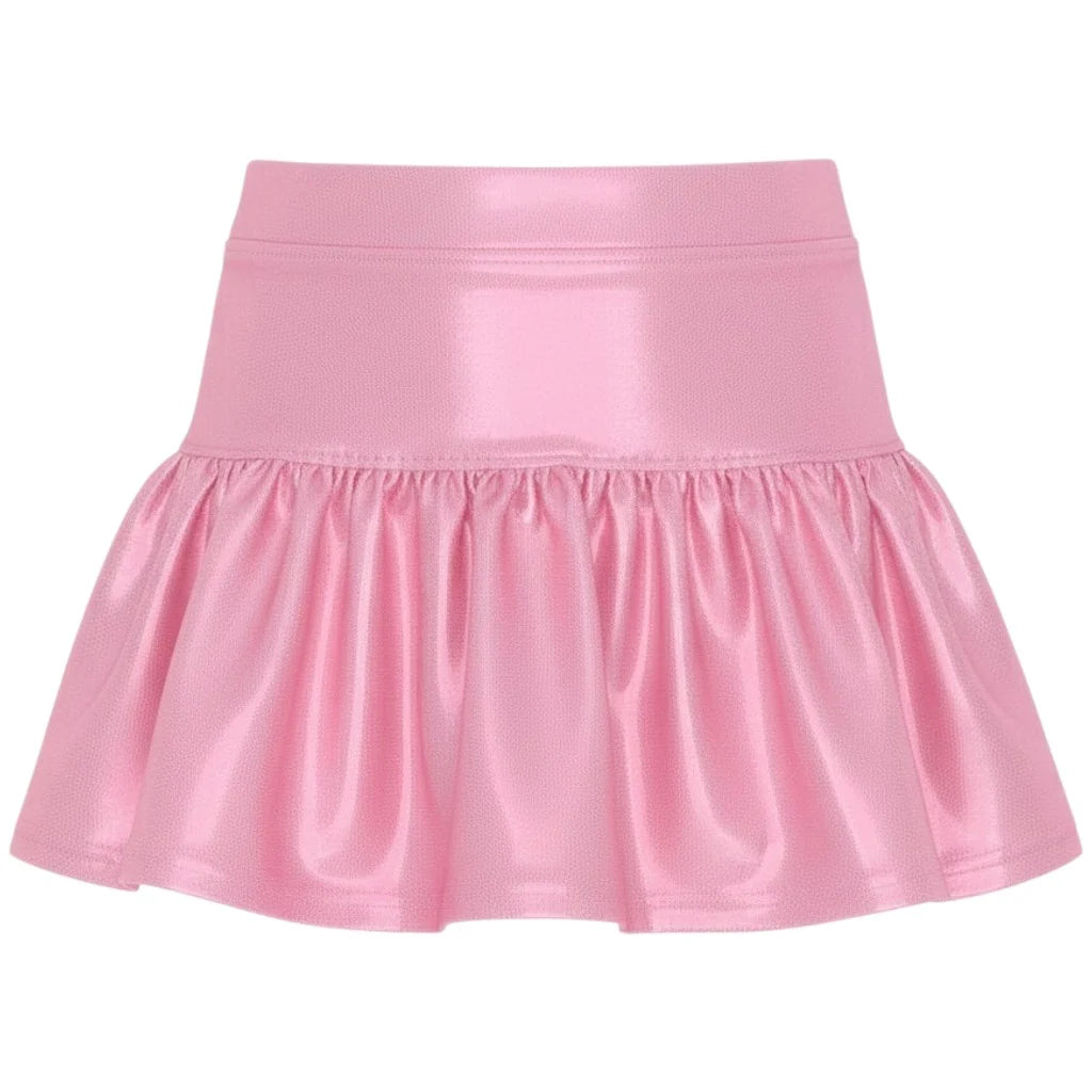 Azarhia Pink Shimmer Gathered Skort