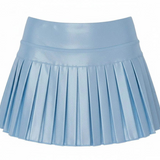 Azarhia Light Blue Shimmer Mini Pleated Skort