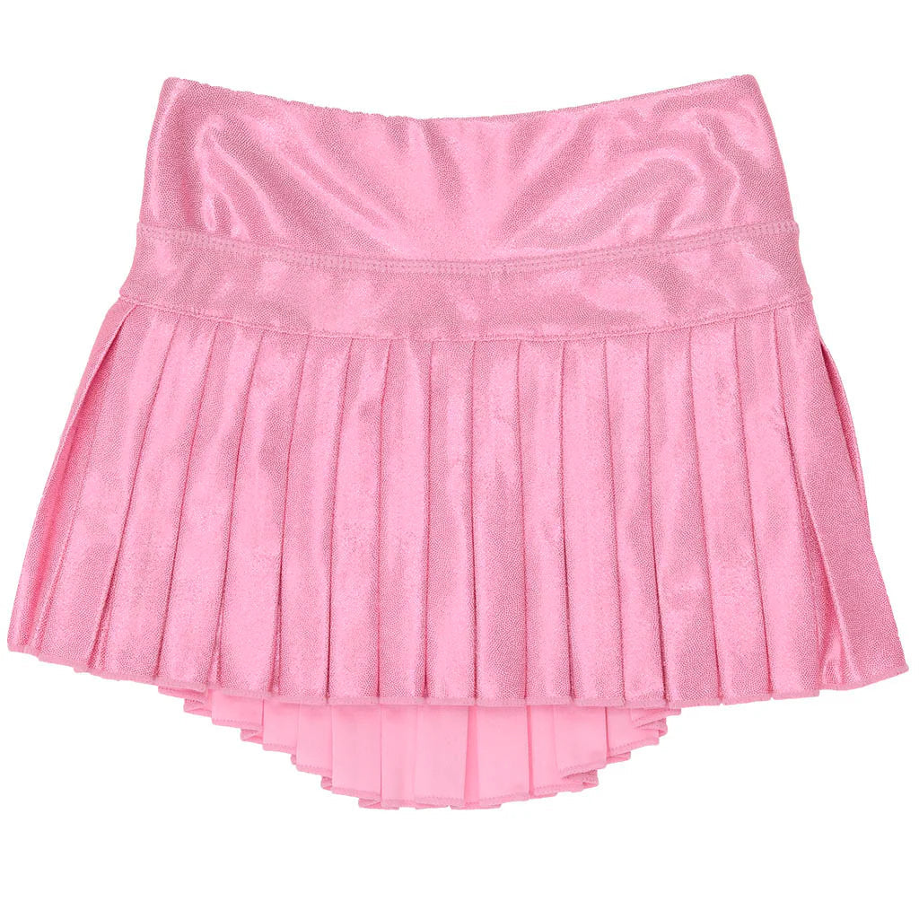 Azarhia Pink Shimmer Mini Pleat Skort