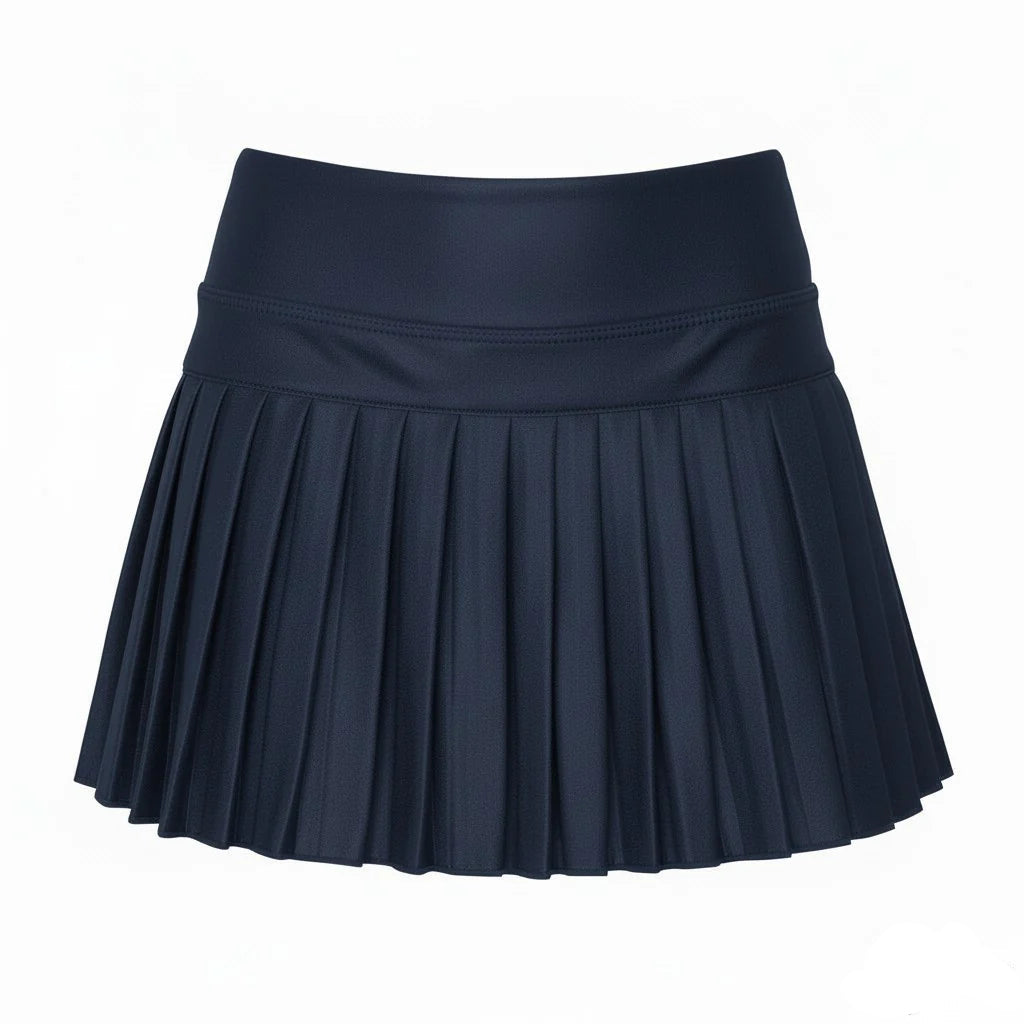 Azarhia Navy Shimmer Mini Pleated Skort