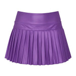Azarhia Purple Shimmer Mini Pleated Skort