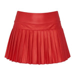 Azarhia Red Shimmer Mini Pleated Skort