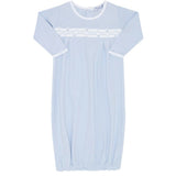 Nellapima Signature Smocked Boys Gown- Blue