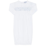Nellapima Signature Smocked Boys Gown- White