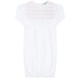 Nellapima Signature Smocked Girls Gown- White