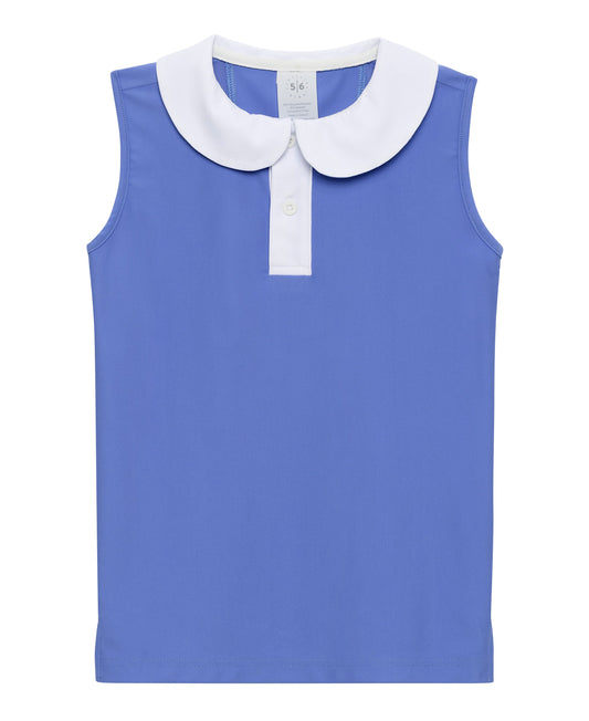 Courtside Kids Sky Blue and White Girly Girl Tank