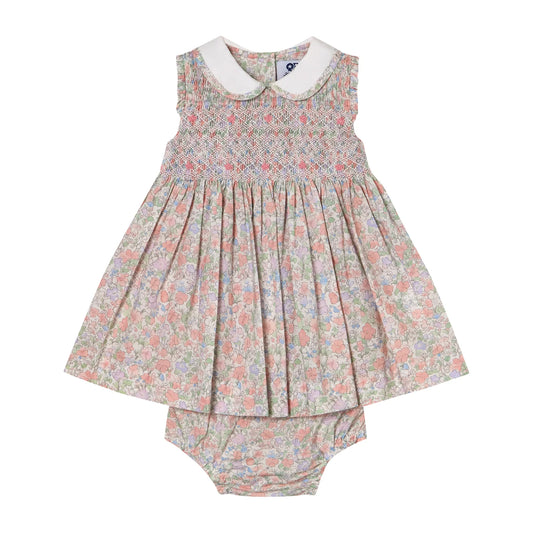 Question Everything Flora Hand Smocked Baby Dress