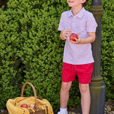 Short Sleeve Polo - Primary Stripe