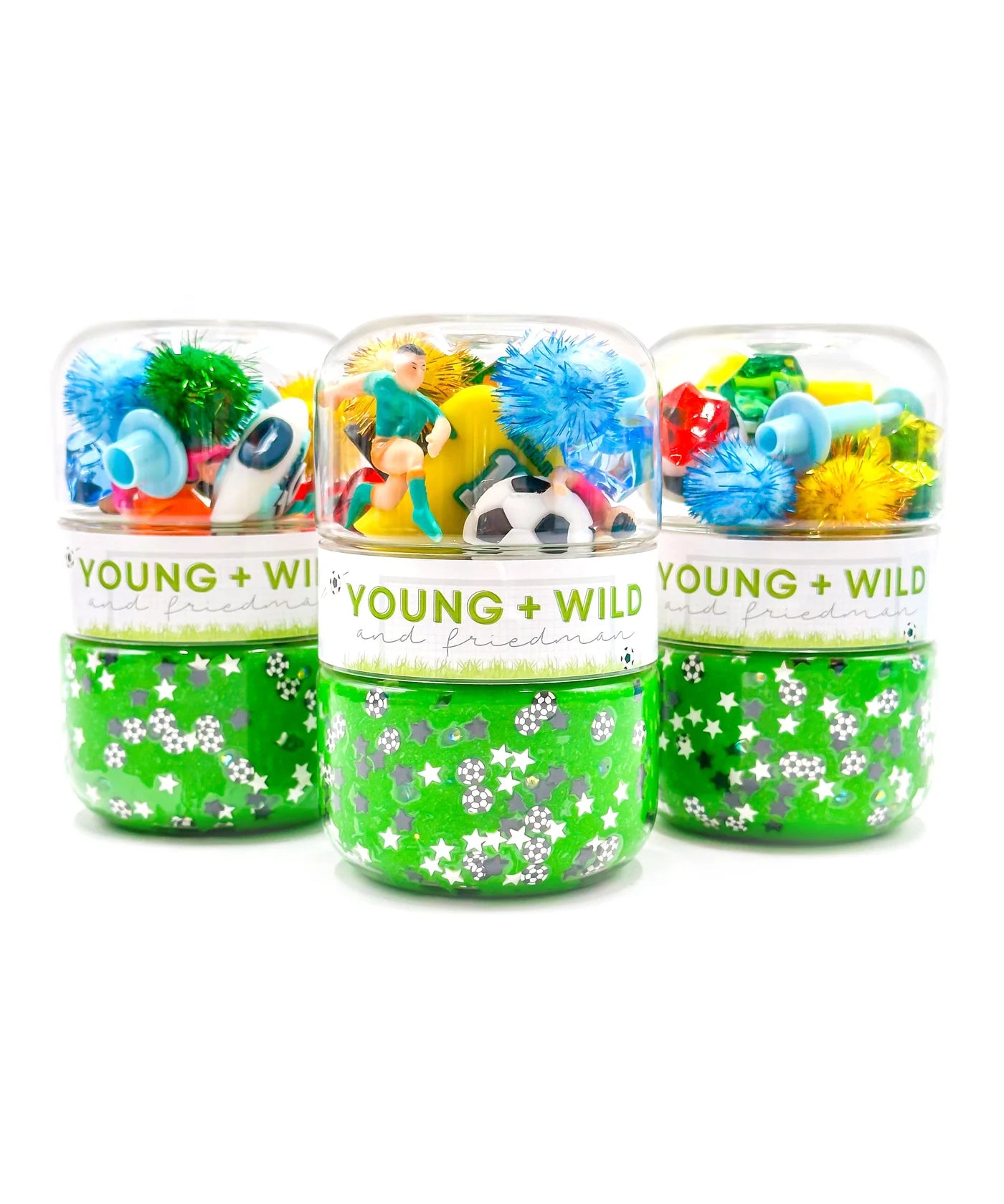 Young + Wild and Friedman Soccer Grab & Go Dough Jar