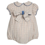 Little English Smocked Natalie Bubble- Durham Windowpane