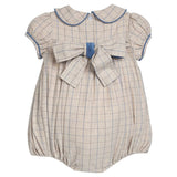 Little English Smocked Natalie Bubble- Durham Windowpane