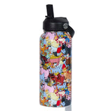 GOAT USA Sticker Mashup Water Bottle 