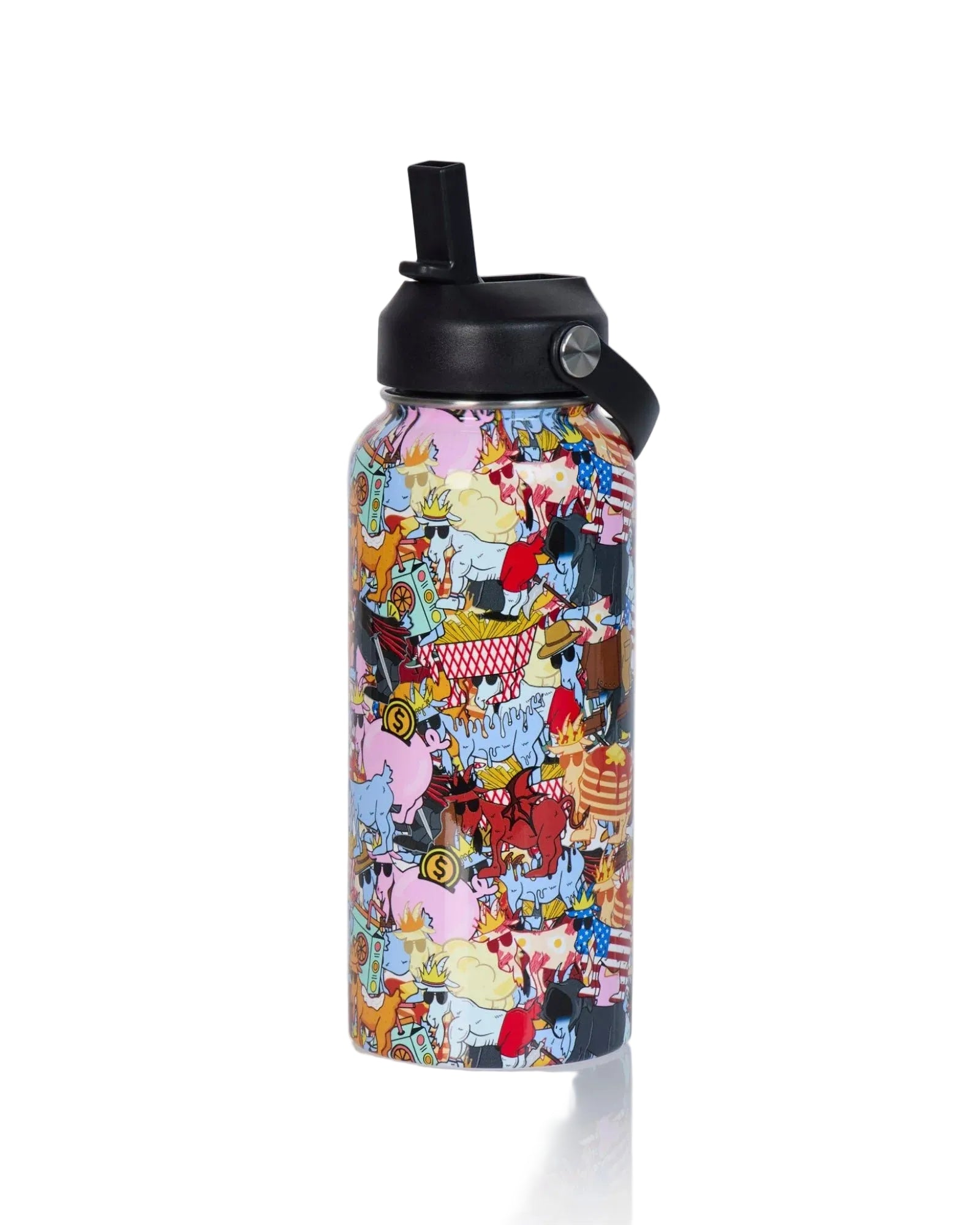 GOAT USA Sticker Mashup Water Bottle 