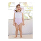 Sal and Pimenta Stripes Pink Frilled Swimsuit