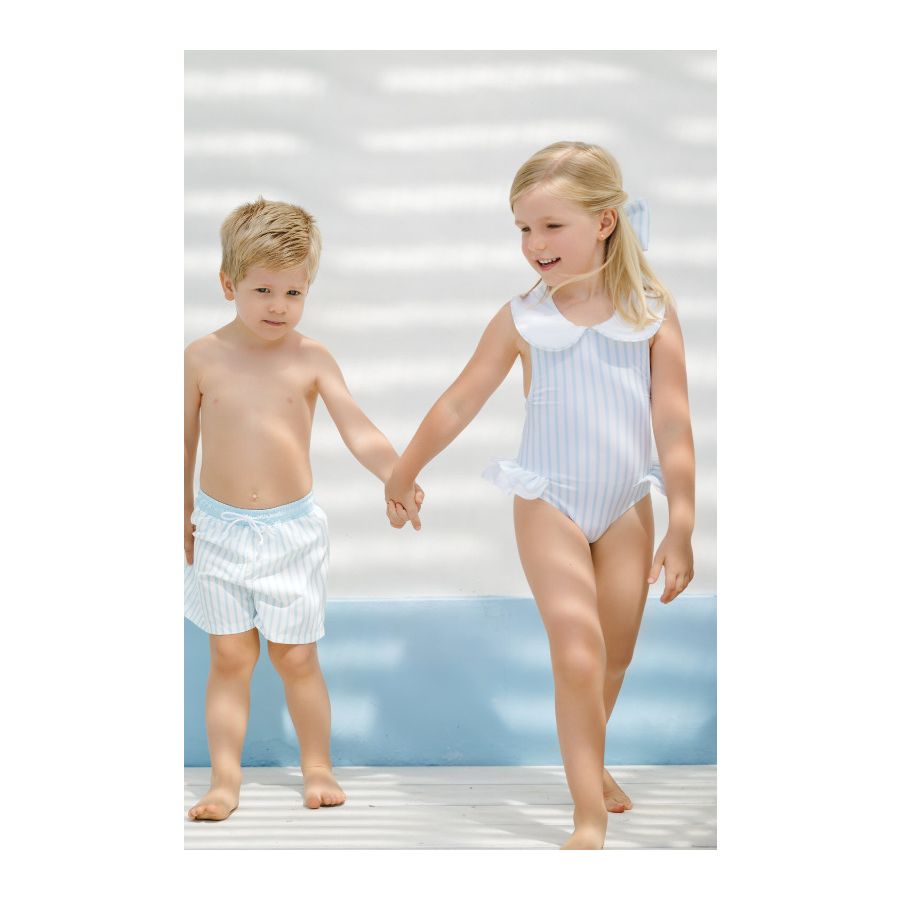 Sal & Pimenta Stripes Blue Swim Trunks