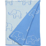 Little English Nursery Blanket - Blue Elephant