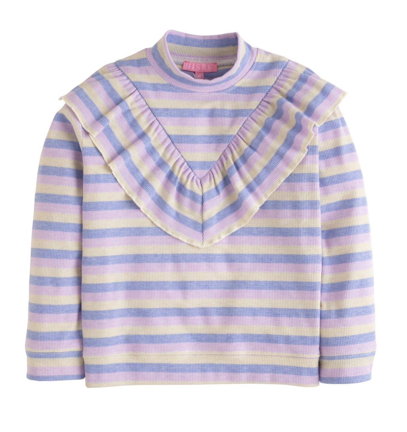 Bisby Aspen Turtleneck- Lilac Sparkle Stripe