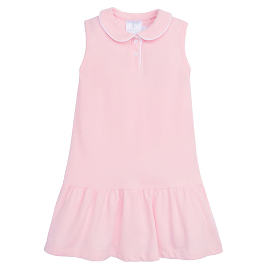 Little English Sleeveless Polo Dress- Light Pink