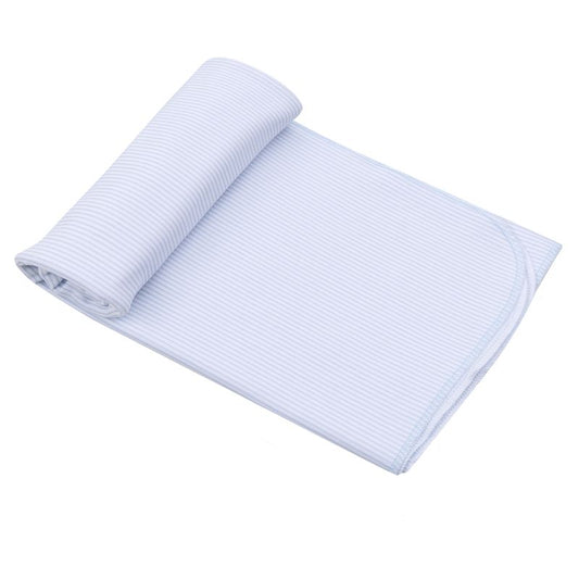 Magnolia Baby Mini Stripes Swaddle Blanket- Light Blue