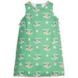 Little English Lily Dress- Pink Paws on Par