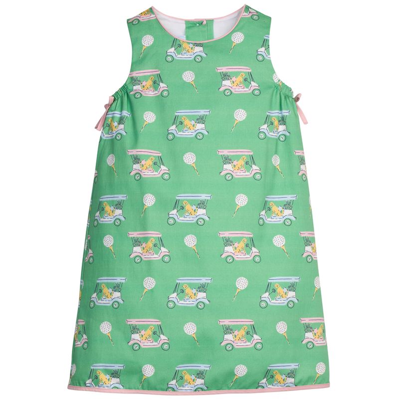 Little English Lily Dress- Pink Paws on Par
