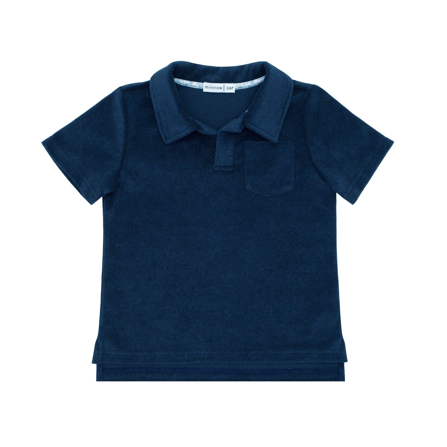 Minnow Boys Navy French Terry Polo Shirt