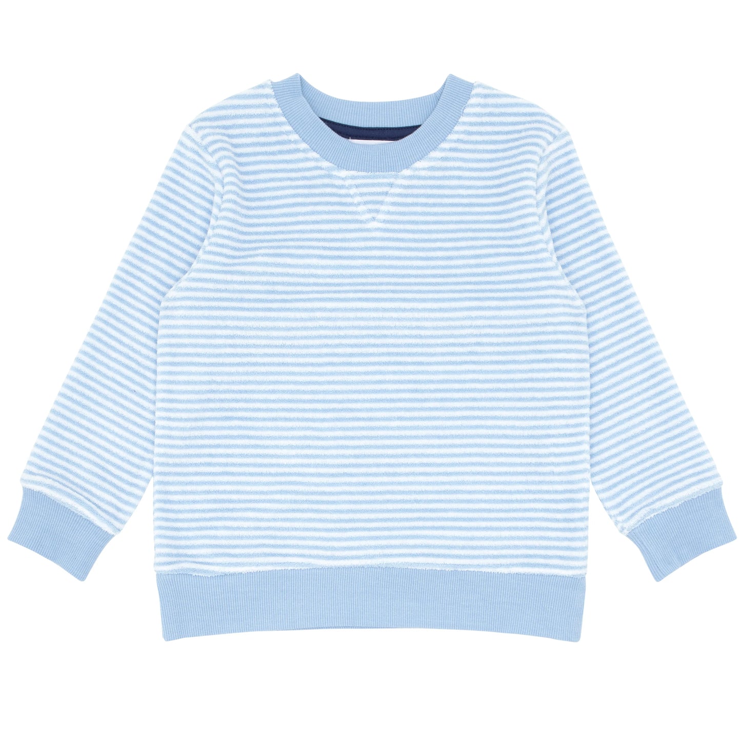 Minnow Powder Blue Stripe French Terry Sweatshirt